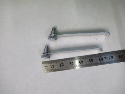 CARL ZEISS GERMANY PAIR CLIPS STAGE MICROSCOPE PART AS PICTURED X9-B-25