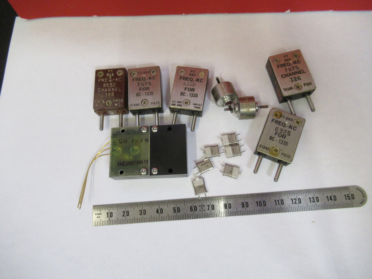 LOT VINTAGE WWII  QUARTZ CRYSTAL FT-243  KC FREQUENCY RADIO AMATEUR X3-B-16