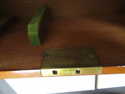 EMPTY BECK UK WOOD CABINET ANTIQUE MICROSCOPE PART AS PICTURED #TB-3