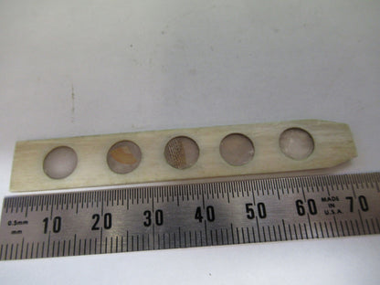 ANTIQUE bone slide specimen London MICROSCOPE PART AS PICTURED 3-dt-fr-b