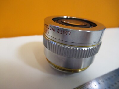 LEITZ LEICA OBJECTIVE 567015 PL FLUOTAR 10X OPTICS MICROSCOPE PART &H8-B-11