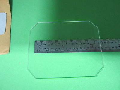 OPTICAL FLAT GLASS CUT CORNERS LASER OPTICS BIN#8M