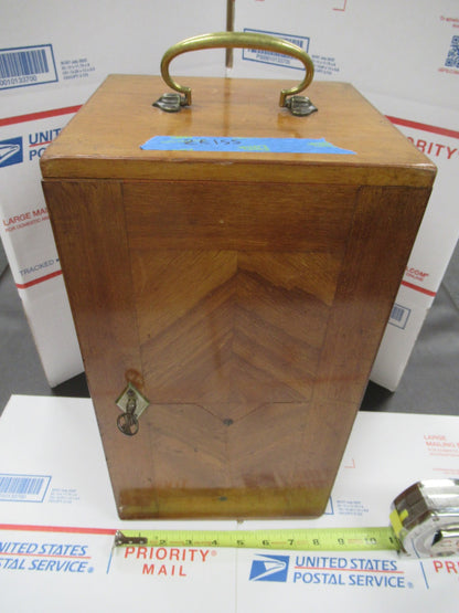 ANTIQUE WOOD CABINET EMPTY CARL ZEISS  1900's with key  MICROSCOPE PART TA-5-c