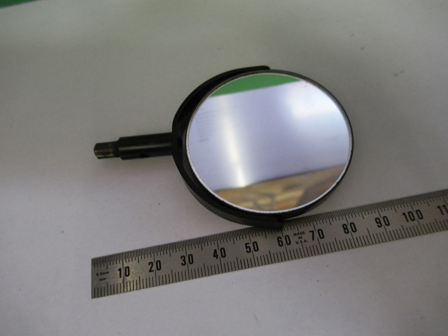 ANTIQUE BAUSCH LOMB MIRROR ASSEMBLY OPTICS MICROSCOPE PART AS PICTURED  V3-A-52