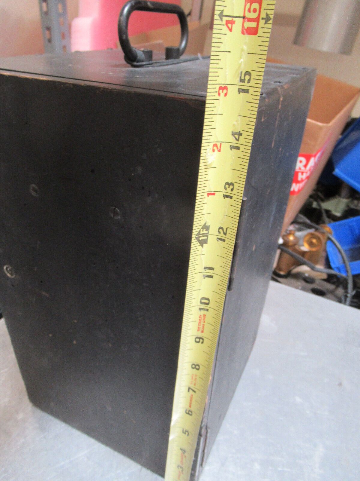EMPTY AO SPENCER WOOD CABINET BOX WITH KEY MICROSCOPE PART AS PICTURED &TA-5