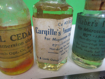 Lot Immersion Oil Bottle Bausch & Lomb Antique Microscope Part