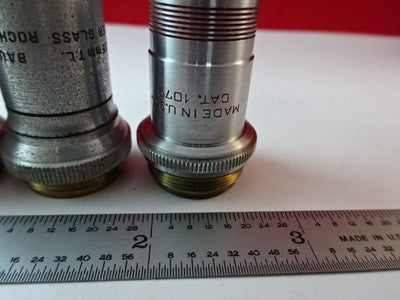 Lot 3 Ea American Optical Co. Spencer Lens Co. Objectives 100X + Bl 20X Optics Microscope