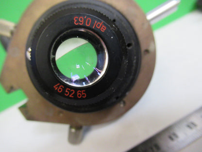 ZEISS GERMANY 465265 CONDENSER  MICROSCOPE PART AS PICTURED S7-A-04