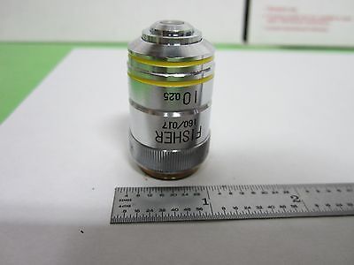 MIKROSKOPTEIL OBJEKTIV FISHER 10X OPTICS AS IS BIN#Q8-66