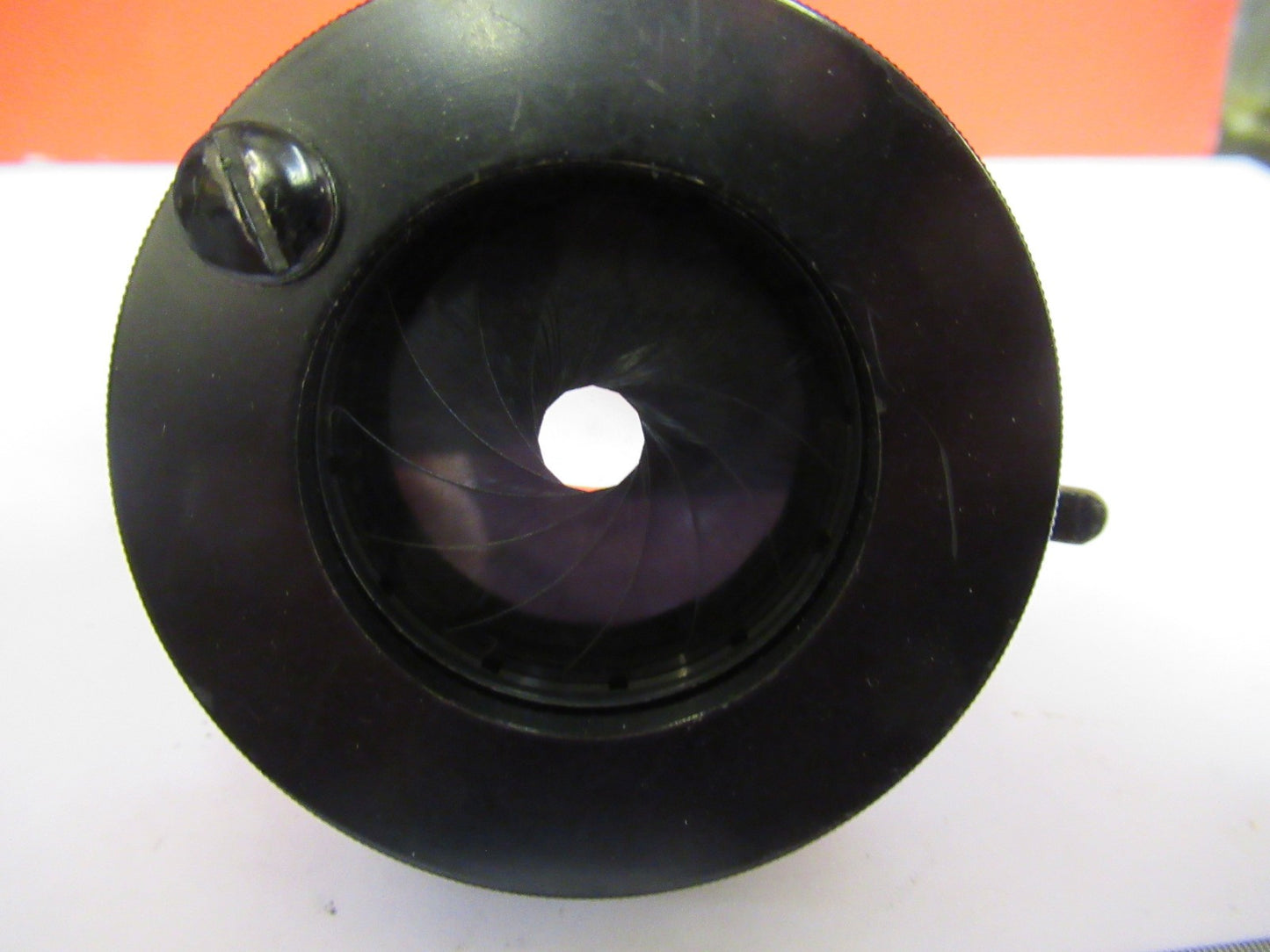 OLYMPUS JAPAN CONDENSER + IRIS OPTICS MICROSCOPE PART AS PICTURED T5-A-24