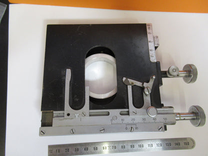 Cooke UK England Brass Heavy Xy Stage Clip Microscope Part