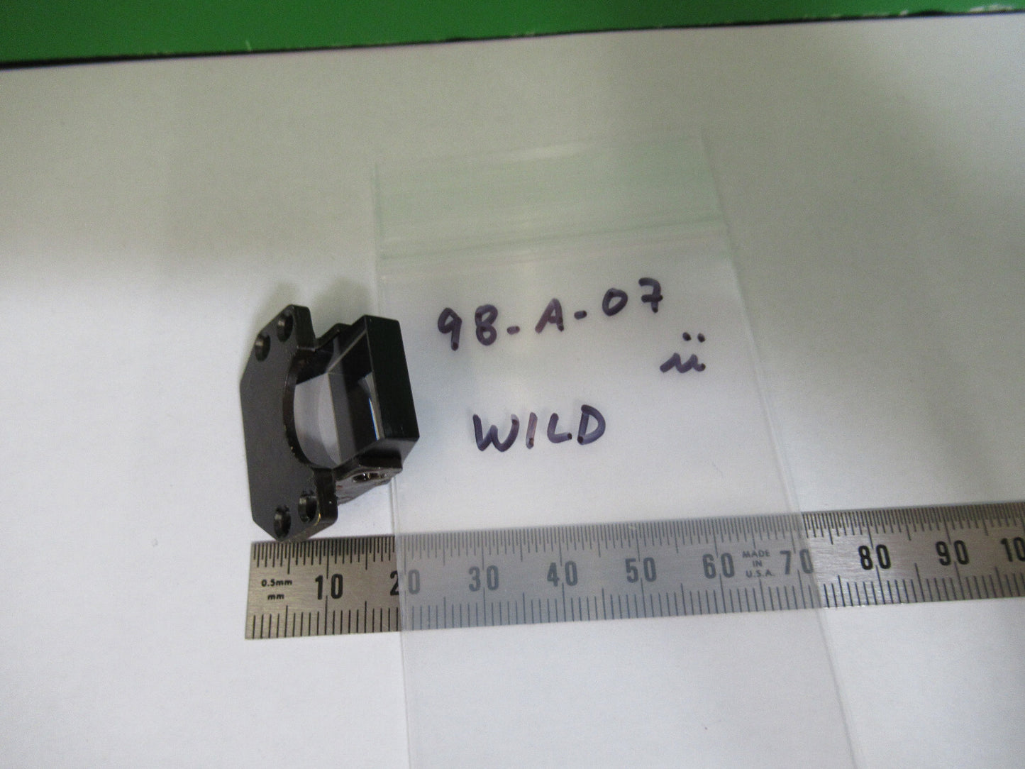 WILD SWISS GLASS PRISM OPTICS MICROSCOPE OPTICAL PART AS PICTURED 98-A-07