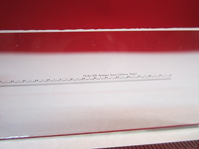 OPTICAL QUARTZ RULER MINIATURE RETICLE OPTICS BIN#C5-2