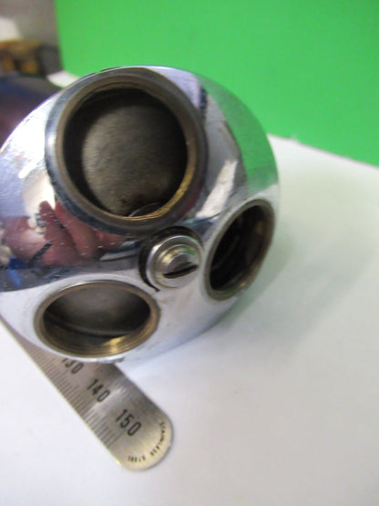 ANTIQUE BRASS BAUSCH LOMB TUBUS + NOSEPIECE MICROSCOPE PART AS PICTURED V1-A-17