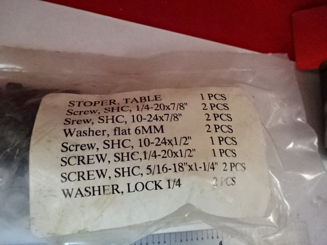 SET MITUTOYO JAPAN X-AXIS SCREWS KIT 53AAA313 AS IS #T8-51