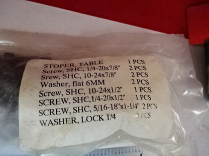 SET MITUTOYO JAPAN X-AXIS SCREWS KIT 53AAA313 AS IS #T8-51