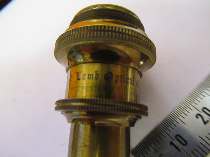 ANTIQUE BAUSCH LOMB BRASS OBJECTIVE 1/4 MICROSCOPE PART AS PICTURED Y1-A-51