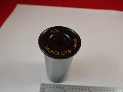MICROSCOPE PART JAPAN MONOLUX 5X EYEPIECE OCULAR OPTICS AS IS B#N7-F-13