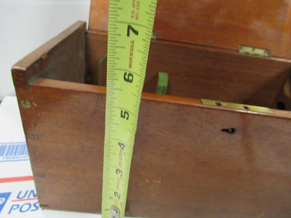 EMPTY BECK UK WOOD CABINET ANTIQUE MICROSCOPE PART AS PICTURED #TB-3