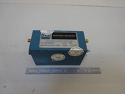 RF MICROWAVE GHz FREQUENCY FET AMPLIFIER WATKINS JOHNSON AS IS BIN#S5-95