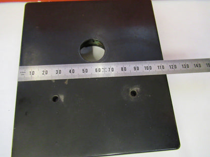ANTIQUE BAUSCH LOMB METAL STAGE TABLE MICROSCOPE PART OPTICS AS PICTURED X3-B-77