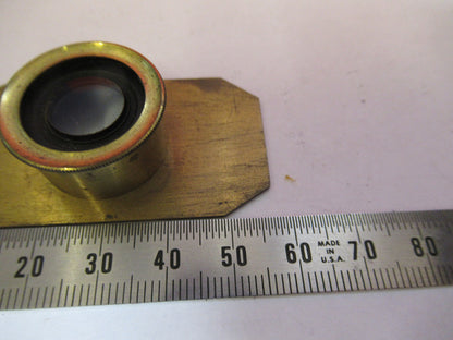ANTIQUE BRASS COMPRESSORIUM STAGE LONDON MICROSCOPE PART AS PICTURED F8-A-42
