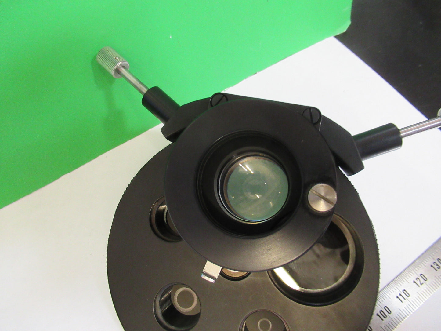 WILD HEERBURGG PHASE CONTRAST CONDENSER MICROSCOPE PART AS PICTURED &S8-A-80