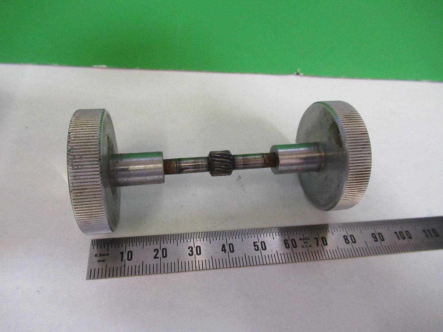 ANTIQUE STAGE KNOBS BAUSCH LOMB MICROSCOPE PART AS PICTURED X3-B-100