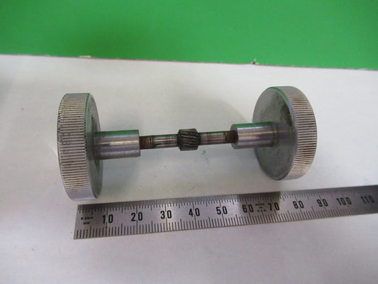 ANTIQUE STAGE KNOBS BAUSCH LOMB MICROSCOPE PART AS PICTURED X3-B-100