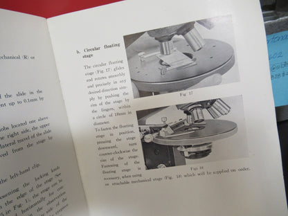 ANTIQUE NIKON KOGAKU BOOKLET INSTRUCTIONS 1963 MICROSCOPE PART AS PIC V7-A-17