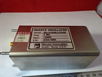 WENZEL MITEQ 5 MHz LOW PHASE NOISE QUARTZ OSCILLATOR FREQUENCY STANDARD #6V-A-32