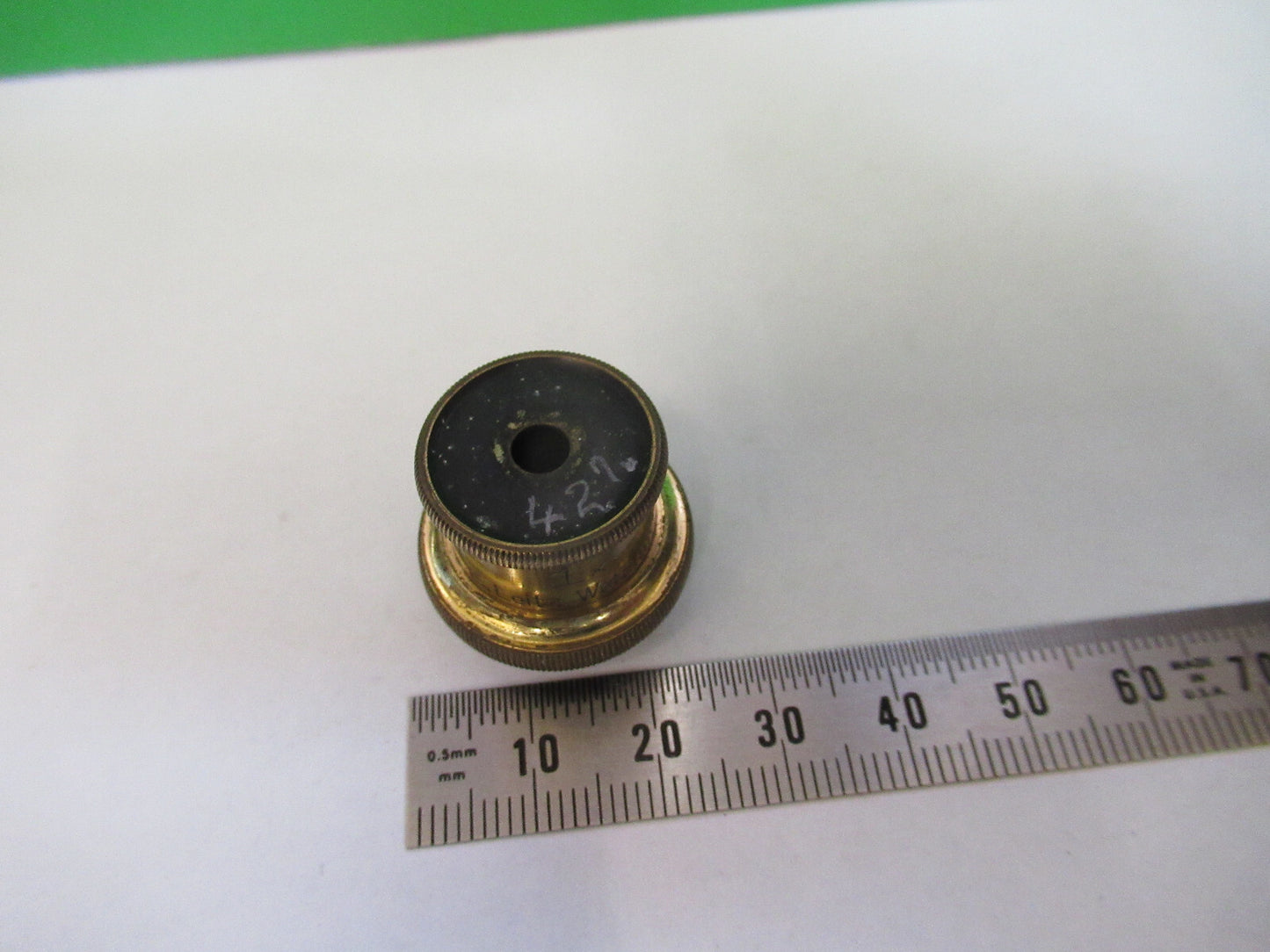 Antique Ernst Leitz Brass Objective 1X Rare Microscope Part