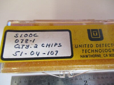 UDT UNITED DETECTOR TECHNOLOGY PHOTODIODE LOT 2 EA CHIPS LIGHT SENSOR &8C-A-84