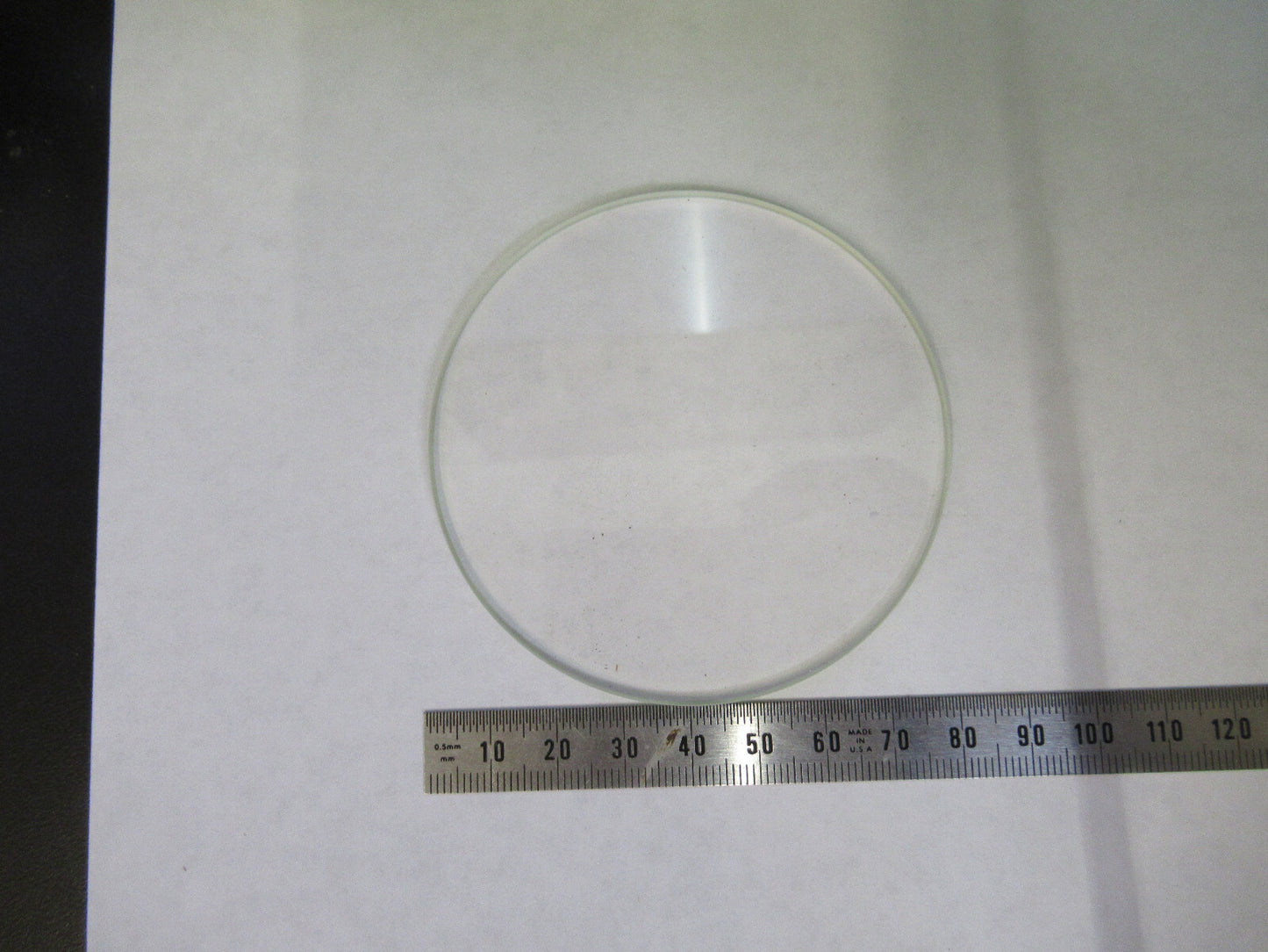 OPTICAL BK7 FLAT GLASS WINDOW OPTICS STAGE MICROSCOPE 80mm AS PICTURED S1-B-04