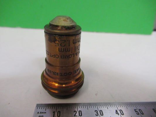 BAUSCH LOMB ANTIQUE OBJECTIVE 97X OPTICS MICROSCOPE PART AS PICTURED Y3-B-38