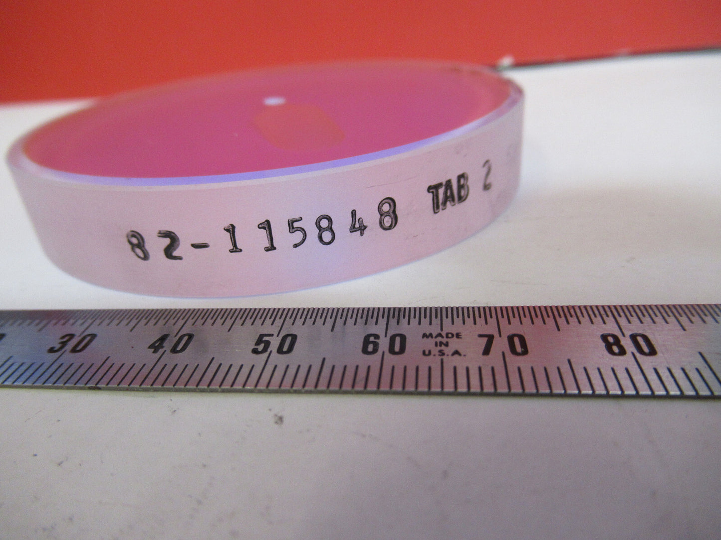 Optical Flat Fused silica Holed Laser Optics Dichroic Coated
