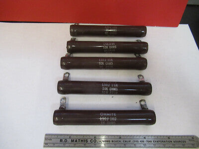 LOT POWER RESISTOR TUBULAR OHMITE 50W AS PICTURED &A7-B-03