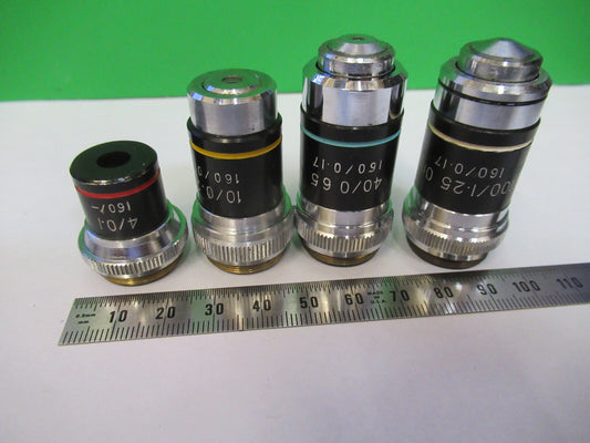 Lot 4 Ea Generic Objective Optics Microscope Part