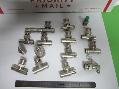 LOT 16 EA BNC T's ADAPTORS ETC FREQUENCY RF MICROWAVE BIN#FI-V-70