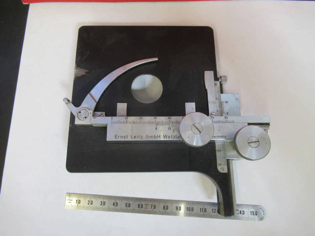 LEITZ WETZLAR GERMANY XY STAGE TABLE  MICROSCOPE PART AS PICTURED &P8-A-95