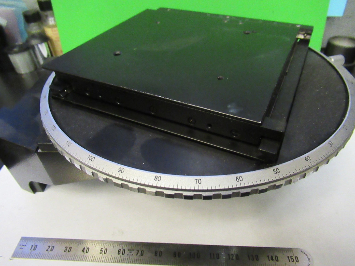 ZEISS GERMANY XY ROTABLE TABLE POLARIZER MICROSCOPE PART AS PICTURED V8-B-13