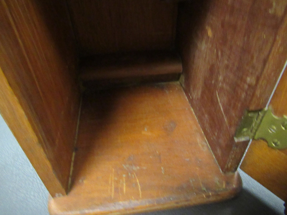 EMPTY WOOD CABINET for ANTIQUE KORITSKA MILANO MICROSCOPE PART AS PICTURED &LOB