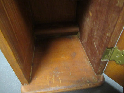 EMPTY WOOD CABINET for ANTIQUE KORITSKA MILANO MICROSCOPE PART AS PICTURED &LOB