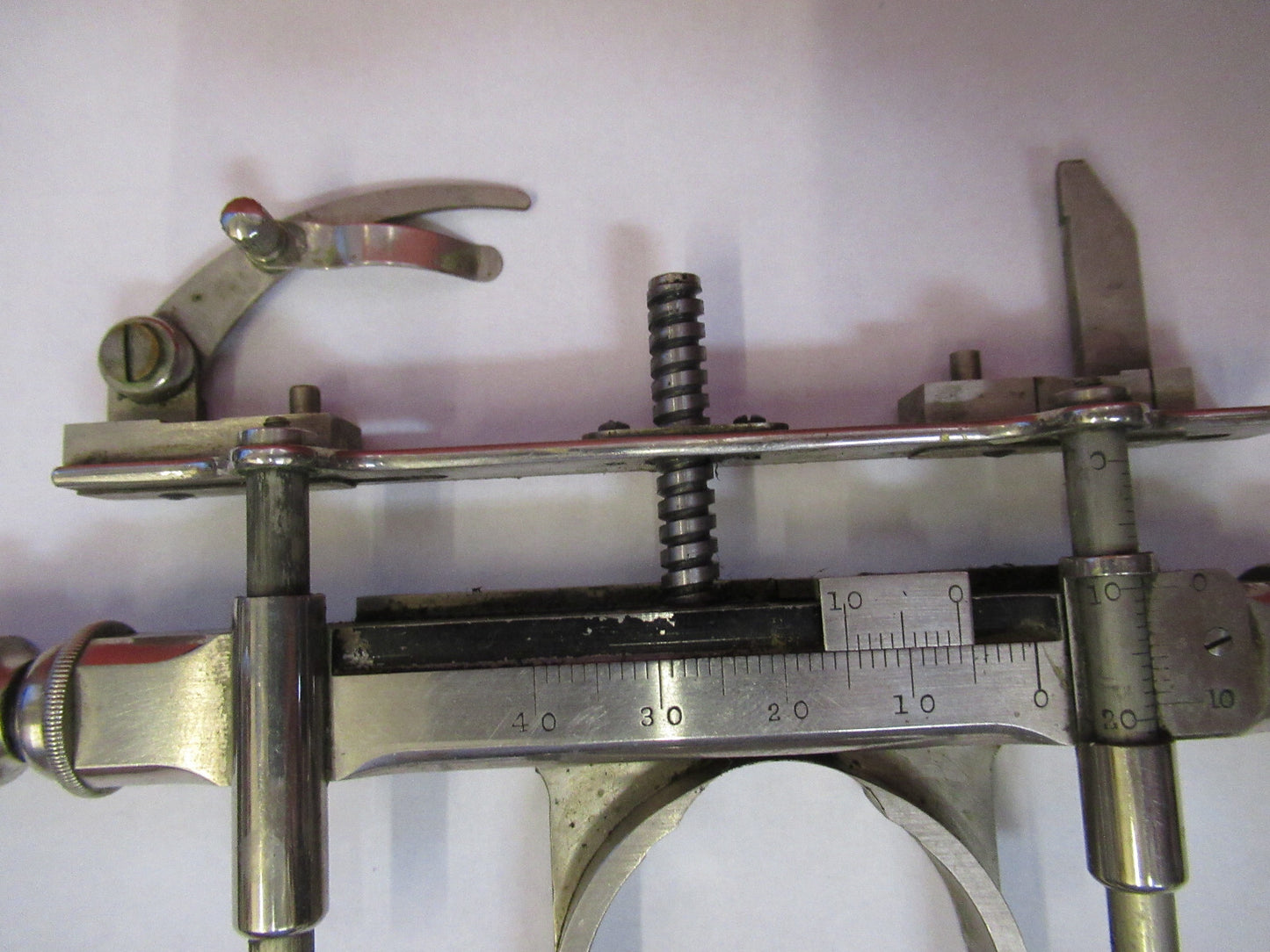 Antique Very Rare Spencer Lens Co. Xy Stage Clip Microscope Part