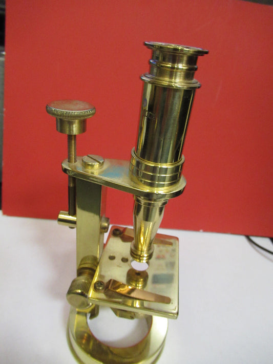 Antique Display Brass Collectable Mini Microscope Optical