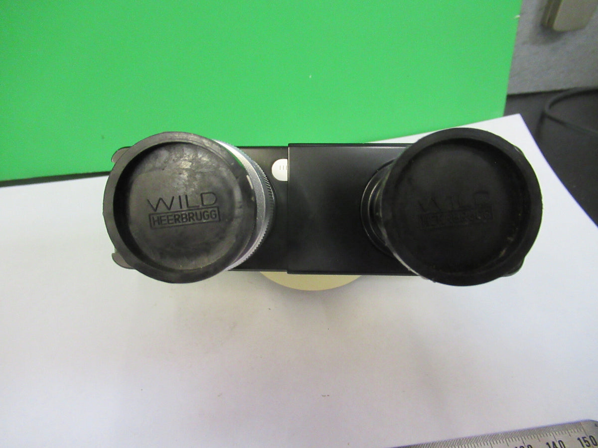 WILD HEERBRUGG SWISS BINOCULAR HEAD OPTICS MICROSCOPE PART AS PICTURED &R9-B-23