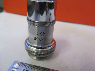 LEITZ WEZTLAR 45X OBJECTIVE LENS MICROSCOPE PART OPTICS AS PICTURED &93-A-09
