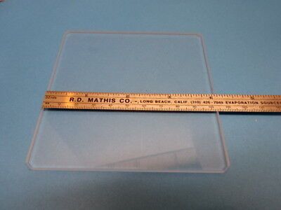 MICROSCOPE PART OPTICAL SQUARE GLASS STAGE OPTICS AS IS  #90-64