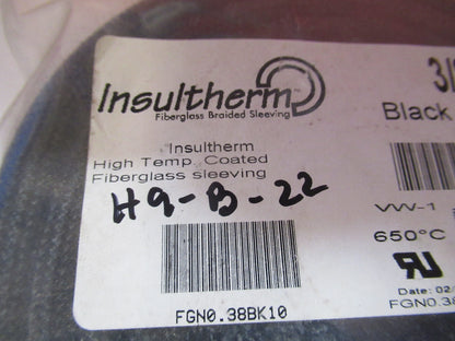 High Temperature 650C Fiberglass Sleeving Insultherm