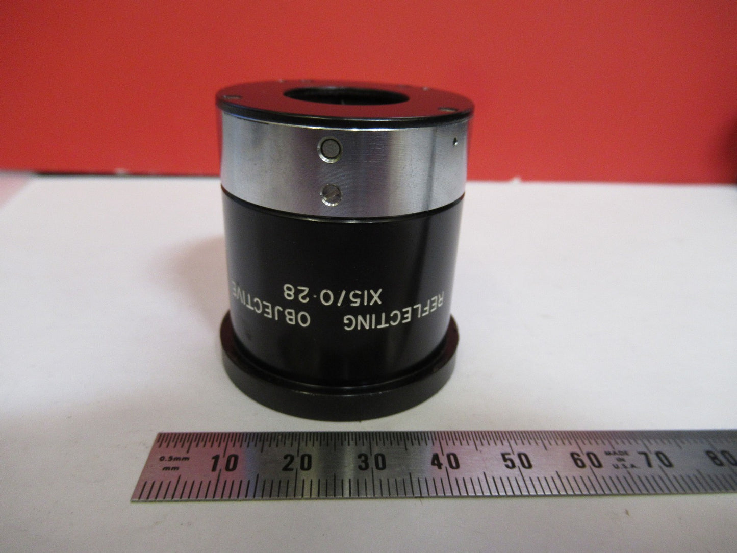 BECK UK REFLECTIVE OBJECTIVE 15X RARE OPTICS MICROSCOPE PART AS PICTURED T5-A-08